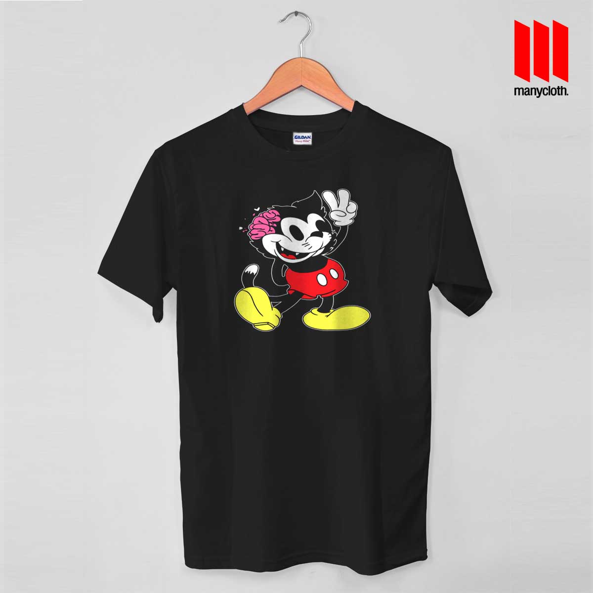 Drop Dead Kitty Mouse Brainz T Shirt - by ManyCloth chep designs.com