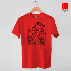 Calm Down Hobbes T Shirt is the best and cheap designs clothing for gift