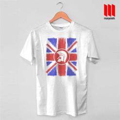 Union Jack Trojan Scratch T Shirt is the best and cheap designs clothing for gift