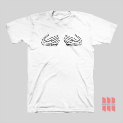 Skeleton Hands Grabbing Boobs Breasts T-shirt Funny