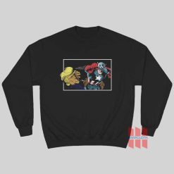 Captain America Punching Donald Trump in the Face Sweatshirt