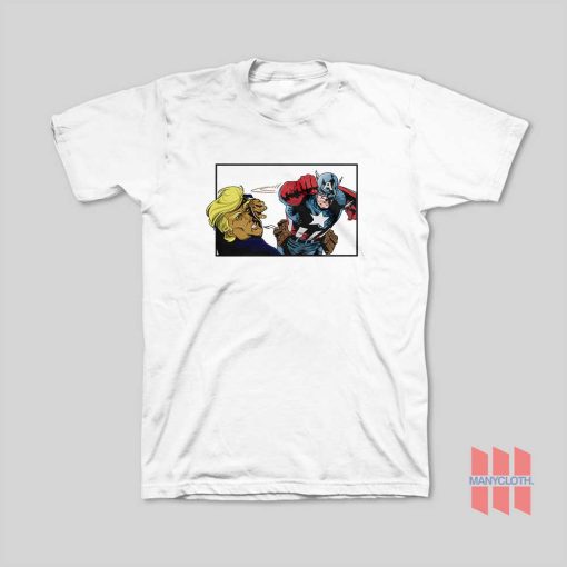 Captain America Punching Donald Trump in the Face T-Shirt