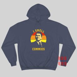 Ronald Reagan President I Smell Commies Political Humor Hoodie