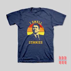 Ronald Reagan President I Smell Commies Political Humor T-Shirt