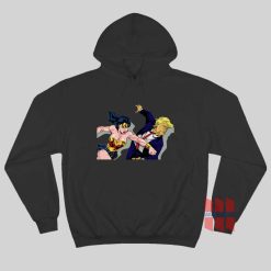 Wonder Woman Punching Donald Trump Face Hoodie