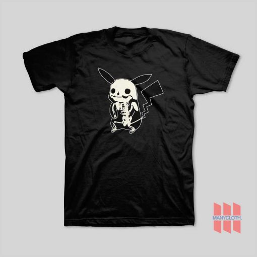 Pikachu Skeleton Pokemon T-Shirt