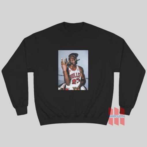 Michael Jordan Champion Cigar Sweatshirt