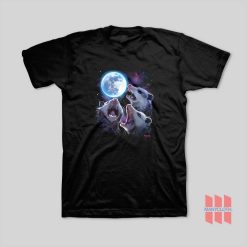 Three Possums Howling at Moon T-Shirt