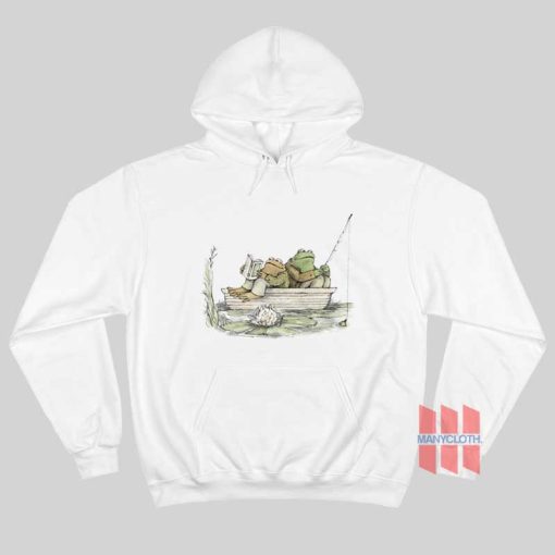 Frog and Toad Fishing 90s Vintage Hoodie