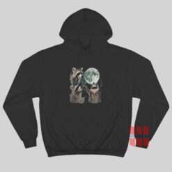 Three Raccoons Moon Vintage Hoodie