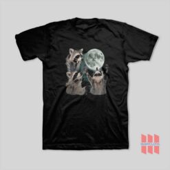 Three Raccoons Moon Vintage T-Shirt