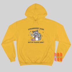 Strawberry Jams But My Glock Don’t Funny Raccoon Hoodie